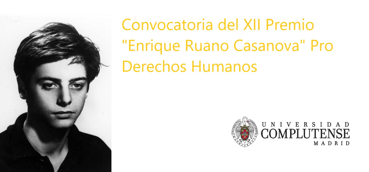 Convocatoria del XII Premio “Enrique Ruano Casanova” Pro Derechos Humanos
