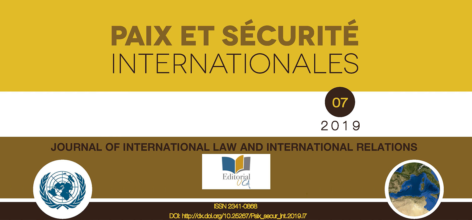 Publicado el número 7 de la revista Paix et Securité Internationales – Journal of International Law and International Relations