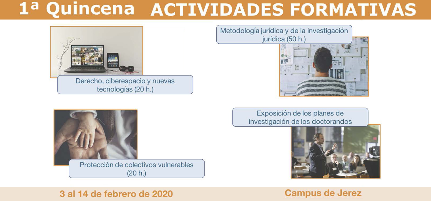 Cursos: 1ª Quincena de Actividades Formativas del Programa de Doctorado en Derecho 2020