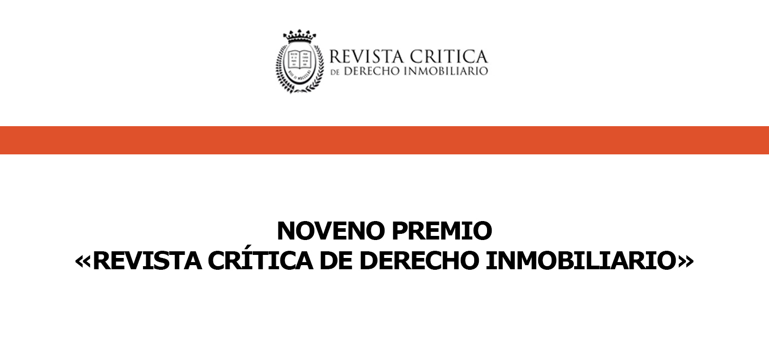 Cristina Argelich Comelles recibe el IX Premio de la Revista Crítica de Derecho Inmobiliario al mejor trabajo publicado en ella por autores de edad inferior a cuarenta años durante los años 2018/2019