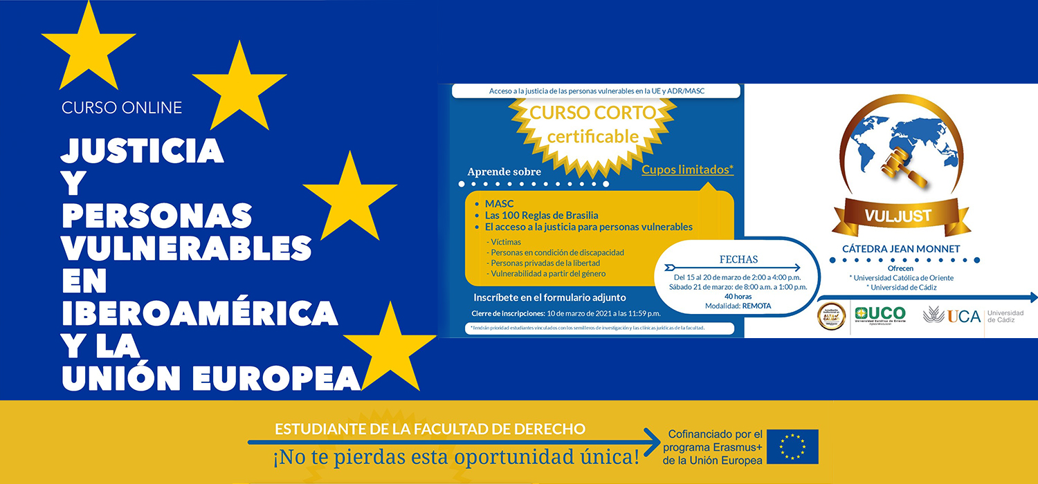 Curso online “Justicia y personas vulnerables en Iberoamérica y la Unión Europea”