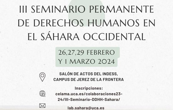 IMG III Seminario Permanente de Derechos Humanos en el Sáhara Occidental