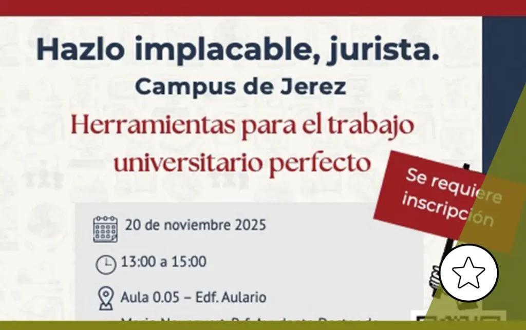 IMG Taller Hazlo implacable, jurista, Campus de Jerez